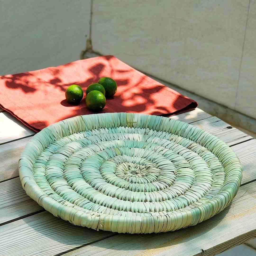 سینی  ساده  حصیری